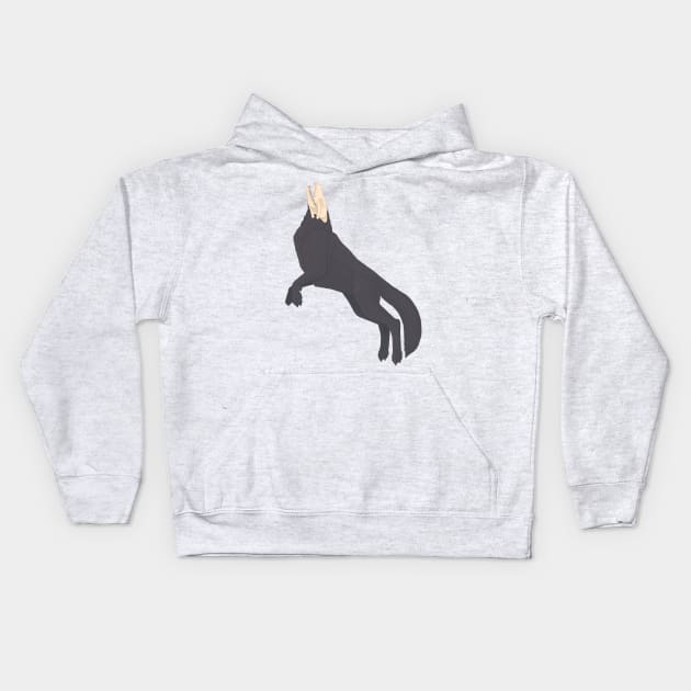 Wolf Skull Ghost.ver Kids Hoodie by Pallas